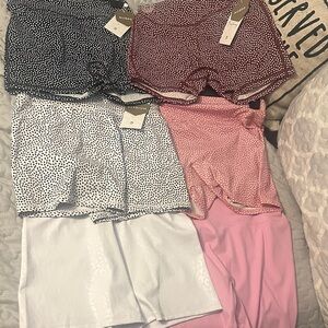 BuffBunny Women's Athletic Shorts - Black, Red, White, Pink